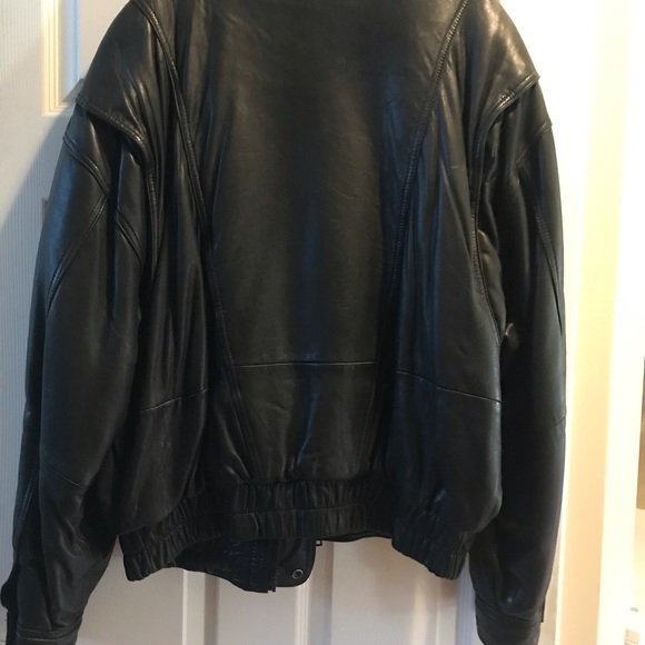 Mens Marc by Andrew Marc leather bomber jacket - Picture 2 of 4